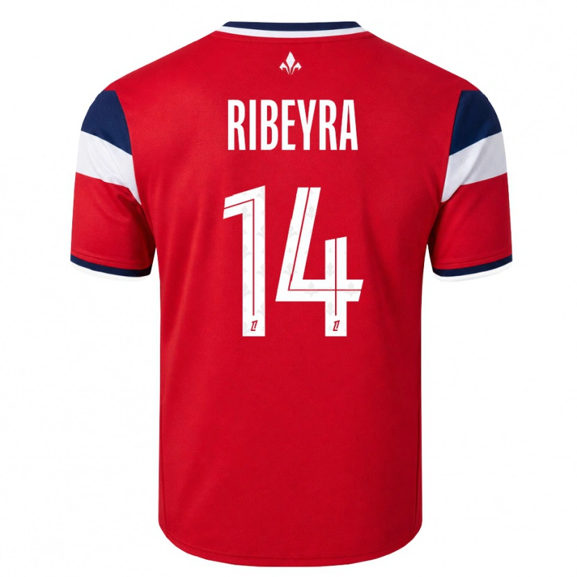 Danxen Børn Anaïs Ribeyra #14 Rød Hvid Kongeblå Hjemmebane Spillertrøjer 2026/27 Trøje T-Shirt