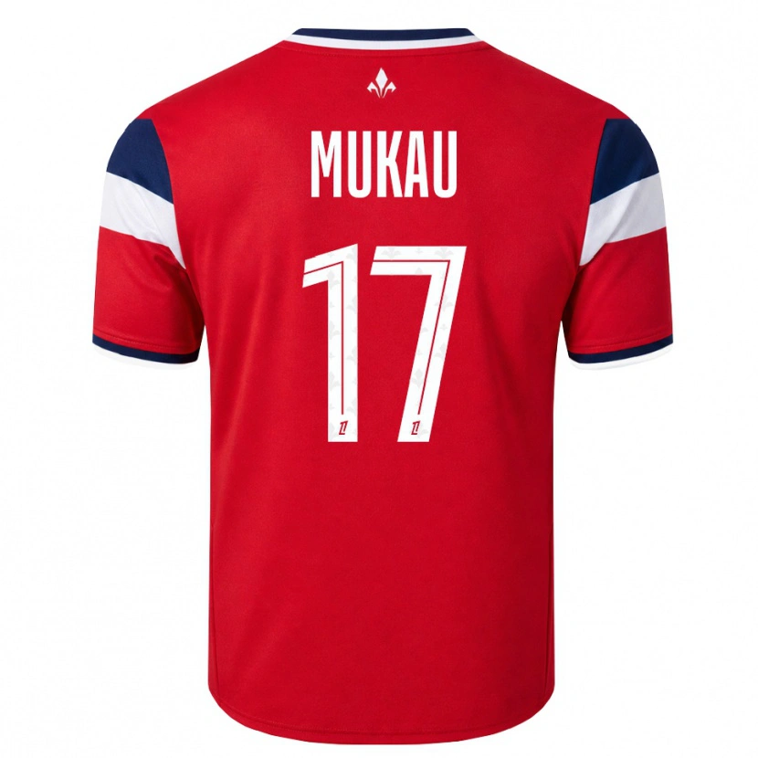 Danxen Børn Ngal'ayel Mukau #17 Rød Hvid Kongeblå Hjemmebane Spillertrøjer 2026/27 Trøje T-Shirt
