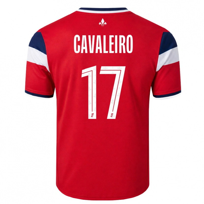 Danxen Børn Ivan Cavaleiro #17 Rød Hvid Kongeblå Hjemmebane Spillertrøjer 2026/27 Trøje T-Shirt