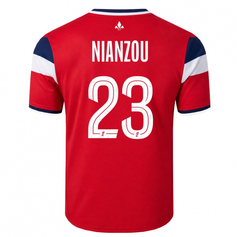 Danxen Børn Tanguy Nianzou #23 Rød Hvid Kongeblå Hjemmebane Spillertrøjer 2026/27 Trøje T-Shirt