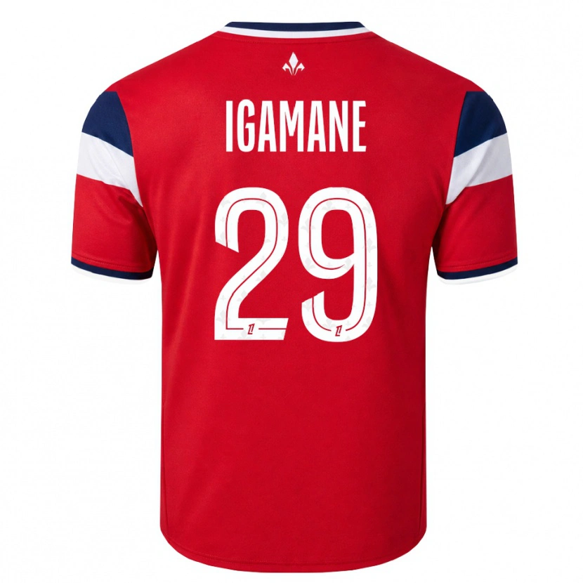 Danxen Børn Hamza Igamane #29 Rød Hvid Kongeblå Hjemmebane Spillertrøjer 2026/27 Trøje T-Shirt
