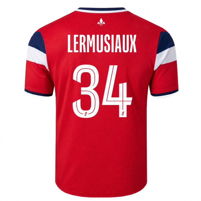 Danxen Børn Chrystal Lermusiaux #34 Rød Hvid Kongeblå Hjemmebane Spillertrøjer 2026/27 Trøje T-Shirt