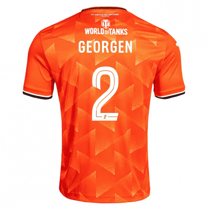 Danxen Børn Alec Georgen #2 Orange Hvid Sort Hjemmebane Spillertrøjer 2026/27 Trøje T-Shirt