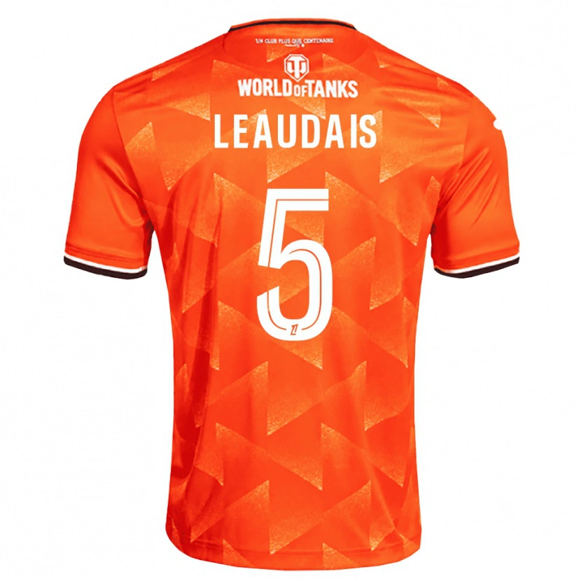 Danxen Børn Lucas Leaudais #5 Orange Hvid Sort Hjemmebane Spillertrøjer 2026/27 Trøje T-Shirt