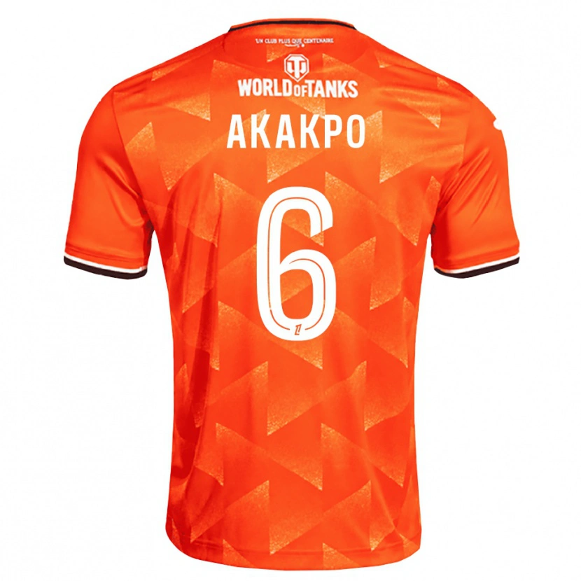 Danxen Børn Izak Akakpo #6 Orange Hvid Sort Hjemmebane Spillertrøjer 2026/27 Trøje T-Shirt
