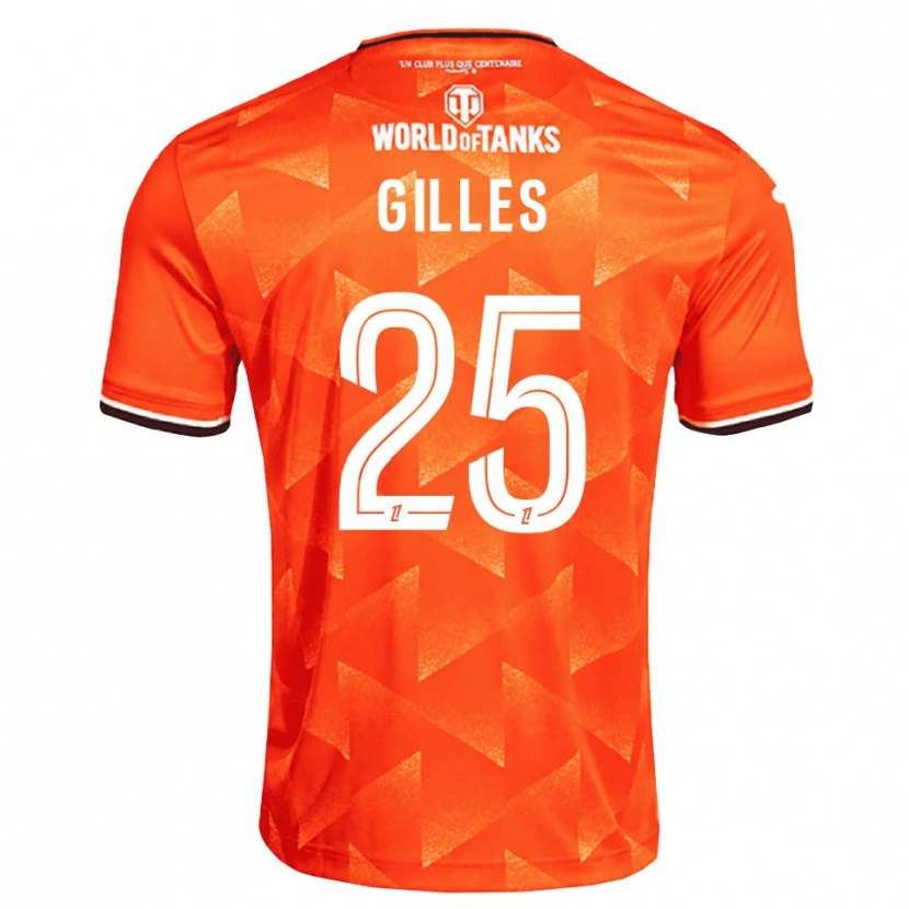 Danxen Børn Elodie Gilles #25 Orange Hvid Sort Hjemmebane Spillertrøjer 2026/27 Trøje T-Shirt