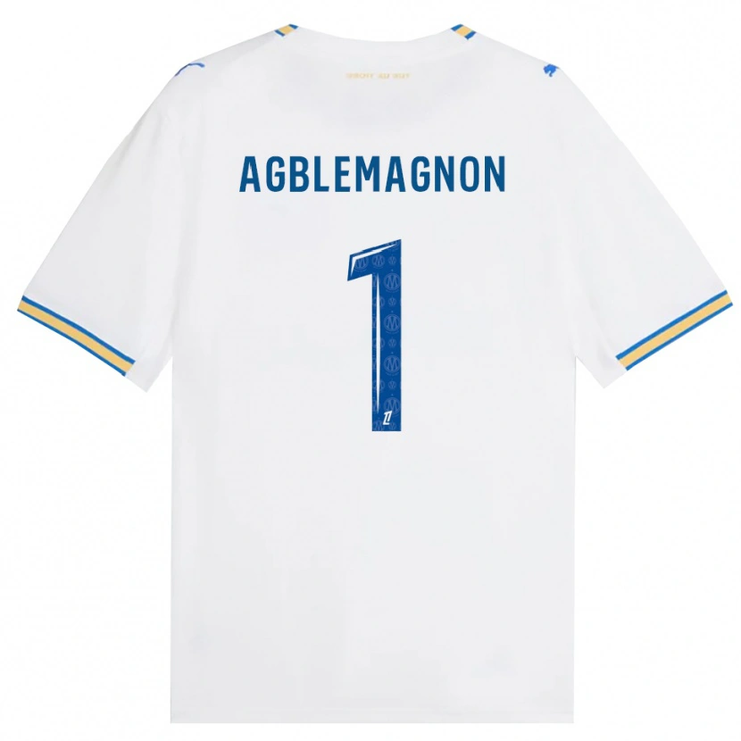 Danxen Børn Jordan Agblemagnon #1 Dodgerblå Hvid Hjemmebane Spillertrøjer 2026/27 Trøje T-Shirt