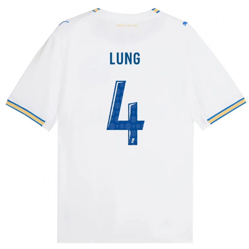 Danxen Børn Sacha Lung #4 Dodgerblå Hvid Hjemmebane Spillertrøjer 2026/27 Trøje T-Shirt