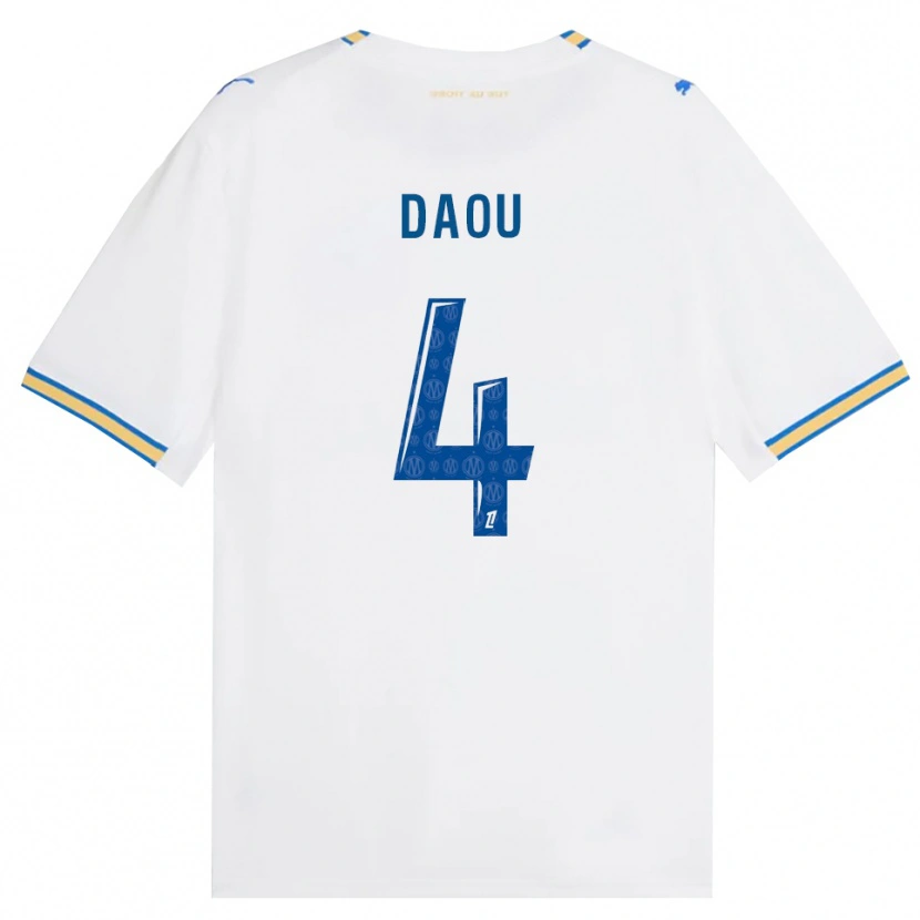 Danxen Børn Raimane Daou #4 Dodgerblå Hvid Hjemmebane Spillertrøjer 2026/27 Trøje T-Shirt