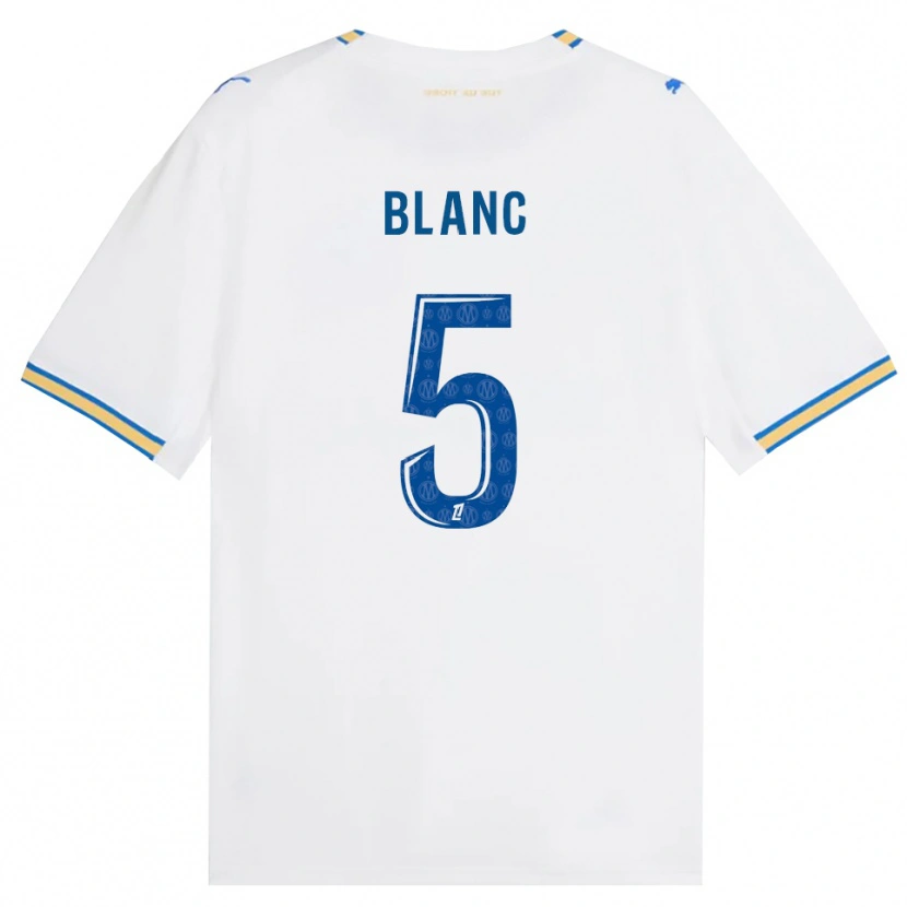 Danxen Børn Amandine Blanc #5 Dodgerblå Hvid Hjemmebane Spillertrøjer 2026/27 Trøje T-Shirt