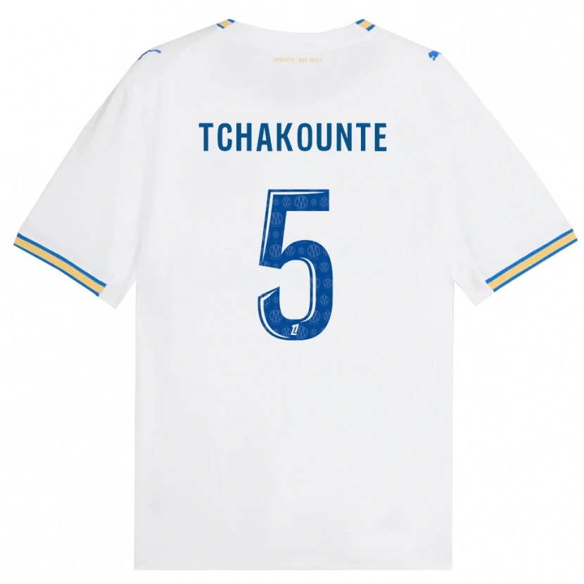 Danxen Børn Annaëlle Tchakounté #5 Dodgerblå Hvid Hjemmebane Spillertrøjer 2026/27 Trøje T-Shirt