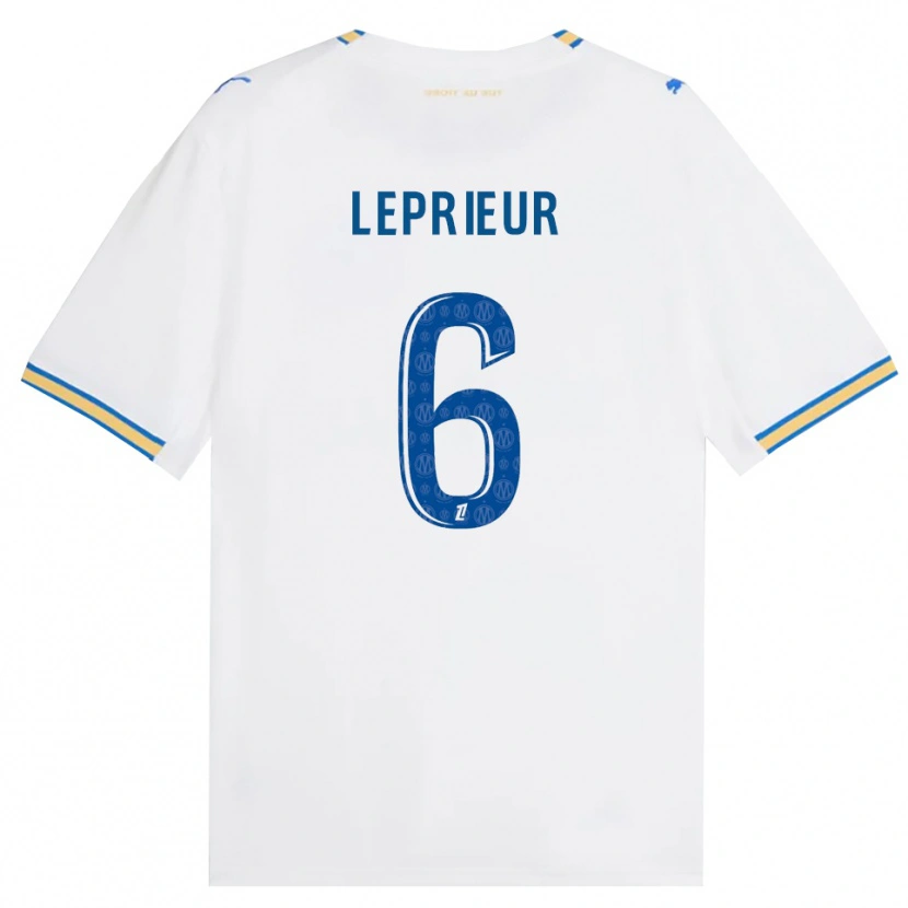 Danxen Børn Eliott Leprieur #6 Dodgerblå Hvid Hjemmebane Spillertrøjer 2026/27 Trøje T-Shirt
