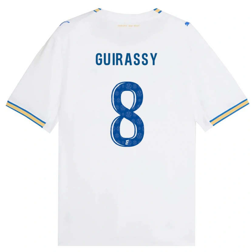 Danxen Børn Moctar Guirassy #8 Dodgerblå Hvid Hjemmebane Spillertrøjer 2026/27 Trøje T-Shirt