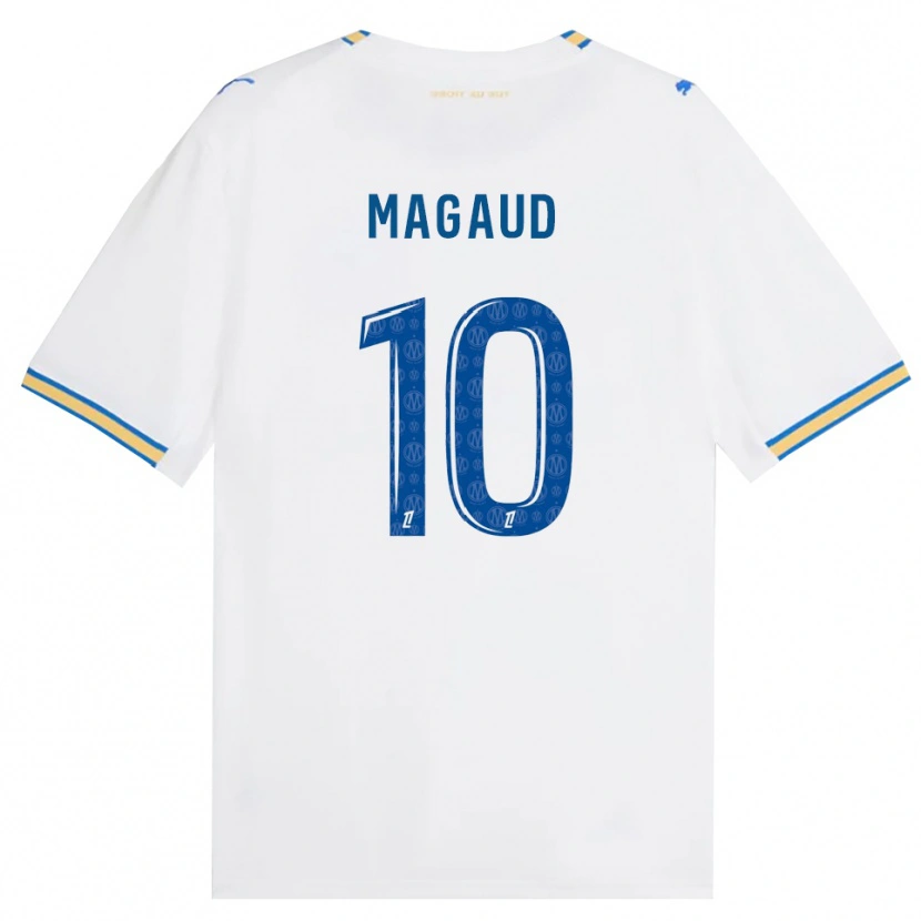 Danxen Børn Kyle Magaud #10 Dodgerblå Hvid Hjemmebane Spillertrøjer 2026/27 Trøje T-Shirt