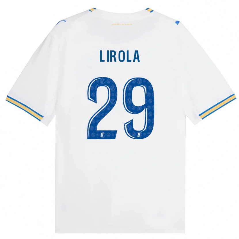 Danxen Børn Pol Lirola #29 Dodgerblå Hvid Hjemmebane Spillertrøjer 2026/27 Trøje T-Shirt