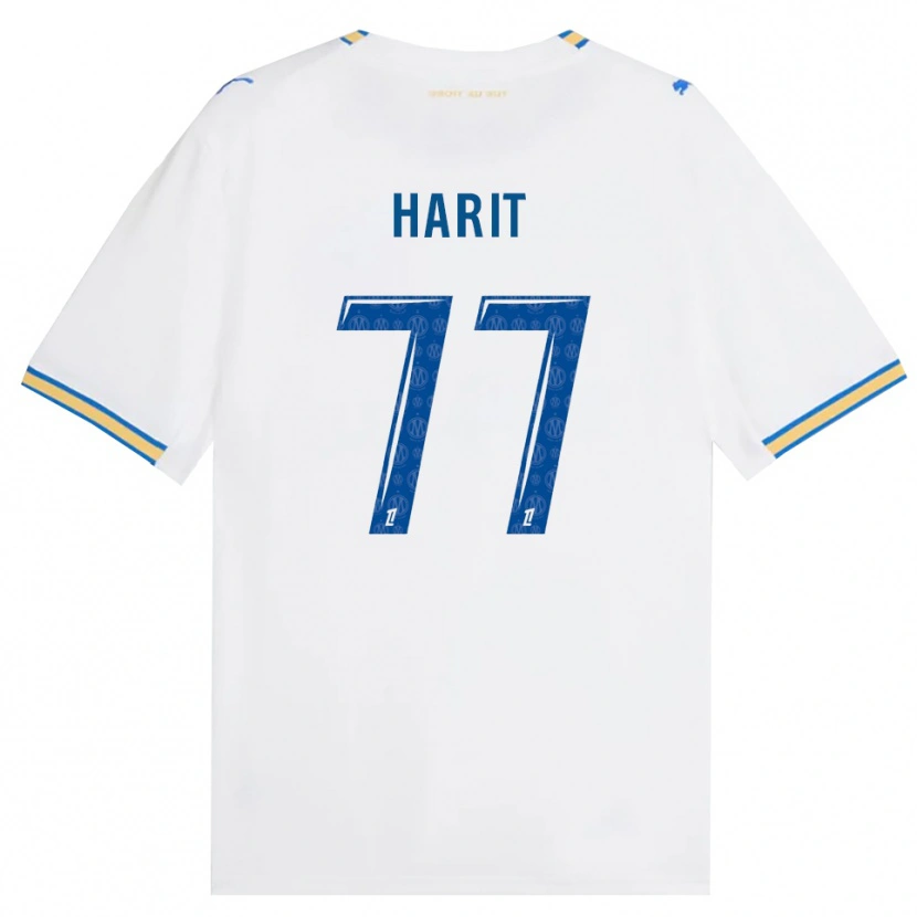 Danxen Børn Amine Harit #77 Dodgerblå Hvid Hjemmebane Spillertrøjer 2026/27 Trøje T-Shirt