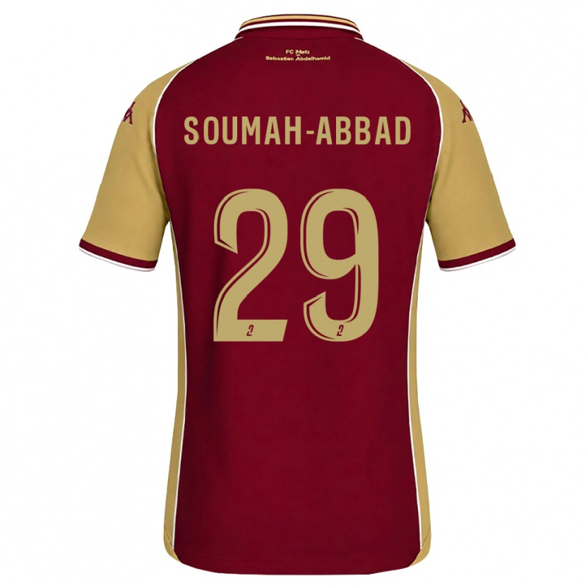 Danxen Børn Édouard Soumah-Abbad #29 Gyldenrod Mørkerød Hjemmebane Spillertrøjer 2026/27 Trøje T-Shirt
