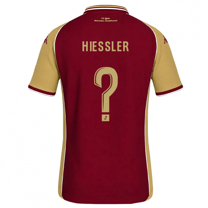 Danxen Børn Morgan Hiessler #0 Gyldenrod Mørkerød Hjemmebane Spillertrøjer 2026/27 Trøje T-Shirt