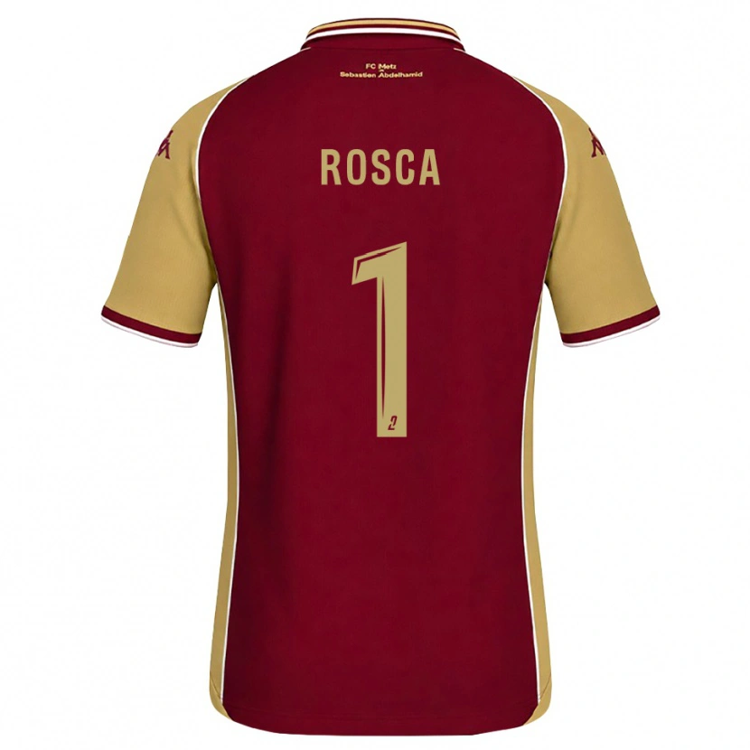 Danxen Børn Daniel Rosca #1 Gyldenrod Mørkerød Hjemmebane Spillertrøjer 2026/27 Trøje T-Shirt