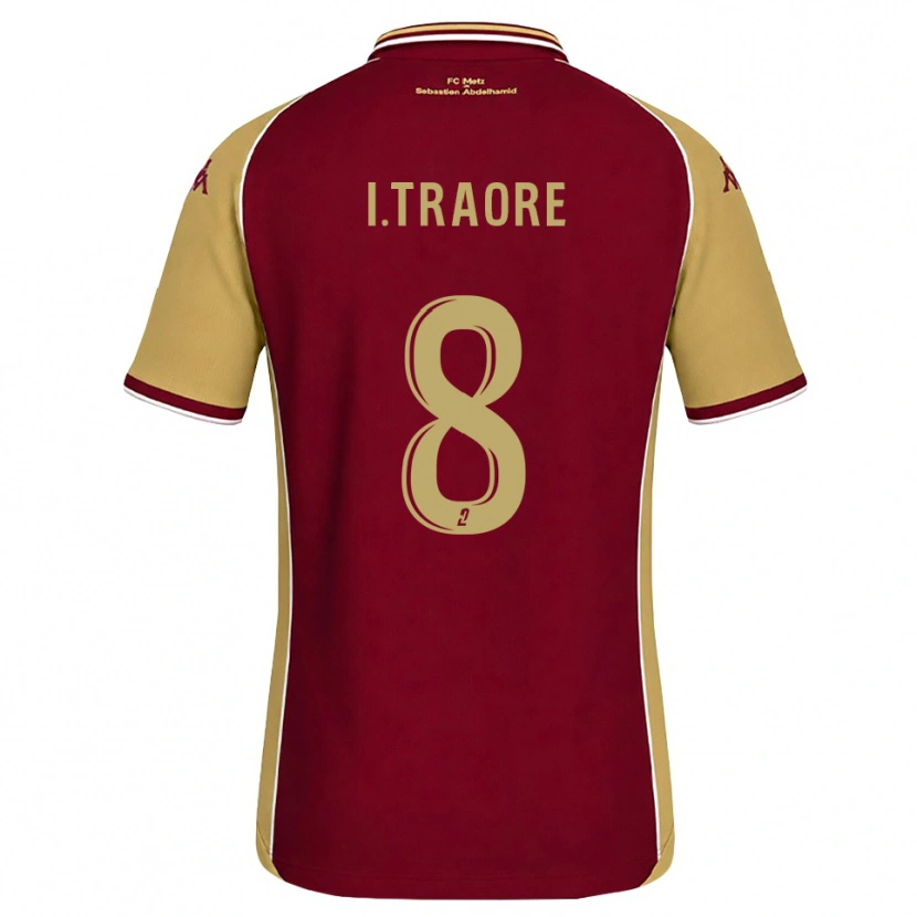 Danxen Børn Ismaël Traoré #8 Gyldenrod Mørkerød Hjemmebane Spillertrøjer 2026/27 Trøje T-Shirt