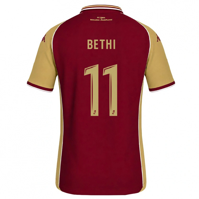 Danxen Børn Mélissa Bethi #11 Gyldenrod Mørkerød Hjemmebane Spillertrøjer 2026/27 Trøje T-Shirt