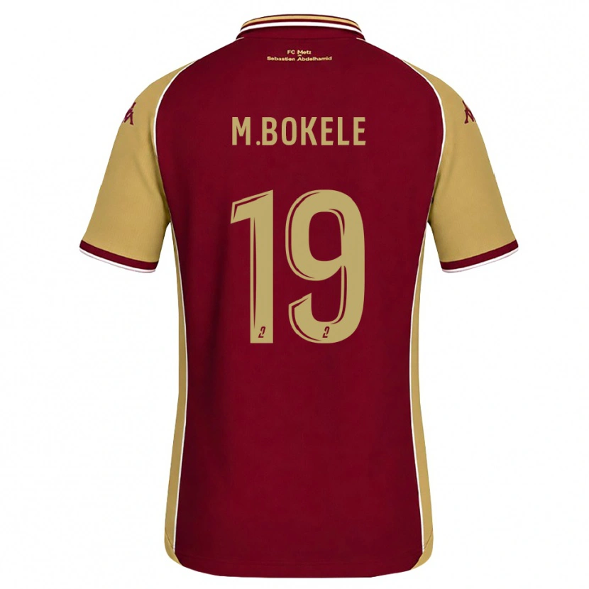 Danxen Børn Morgan Bokele #19 Gyldenrod Mørkerød Hjemmebane Spillertrøjer 2026/27 Trøje T-Shirt