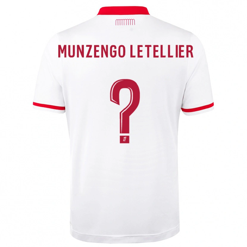 Danxen Børn Viany Munzengo Letellier #0 Rød Hvid Hjemmebane Spillertrøjer 2026/27 Trøje T-Shirt