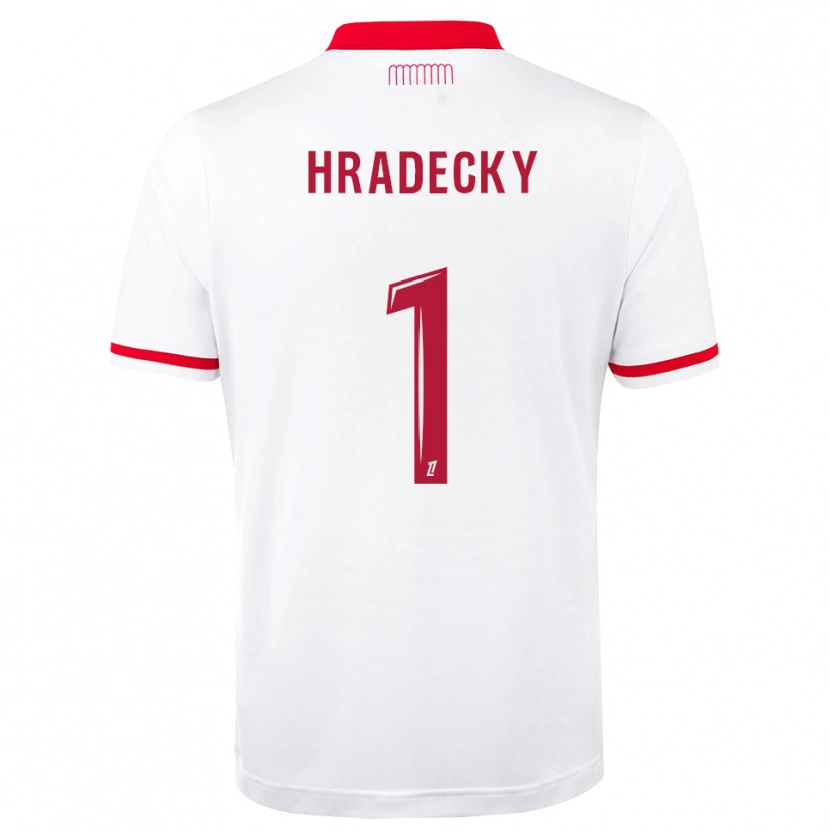 Danxen Børn Lukas Hradecky #1 Rød Hvid Hjemmebane Spillertrøjer 2026/27 Trøje T-Shirt