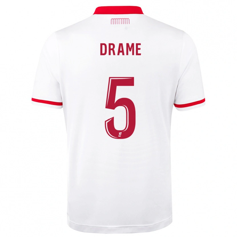 Danxen Børn Massiremba Dramé #5 Rød Hvid Hjemmebane Spillertrøjer 2026/27 Trøje T-Shirt