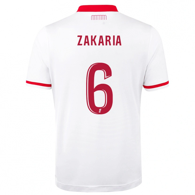 Danxen Børn Denis Zakaria #6 Rød Hvid Hjemmebane Spillertrøjer 2026/27 Trøje T-Shirt