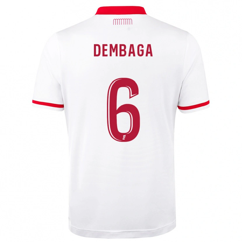 Danxen Børn Boubakar Dembaga #6 Rød Hvid Hjemmebane Spillertrøjer 2026/27 Trøje T-Shirt
