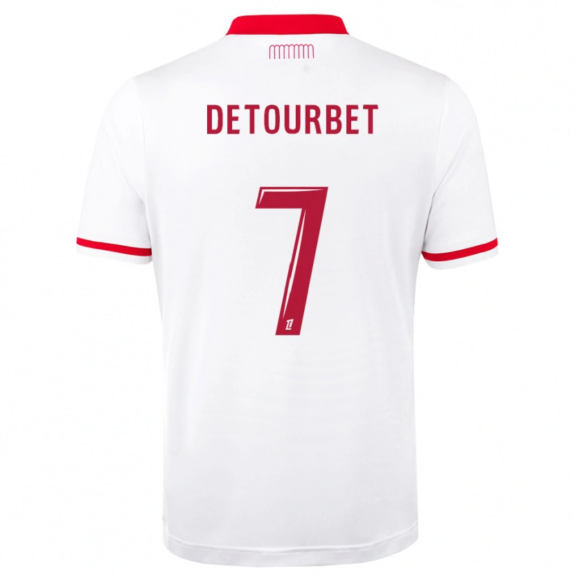 Danxen Børn Mathys Detourbet #7 Rød Hvid Hjemmebane Spillertrøjer 2026/27 Trøje T-Shirt