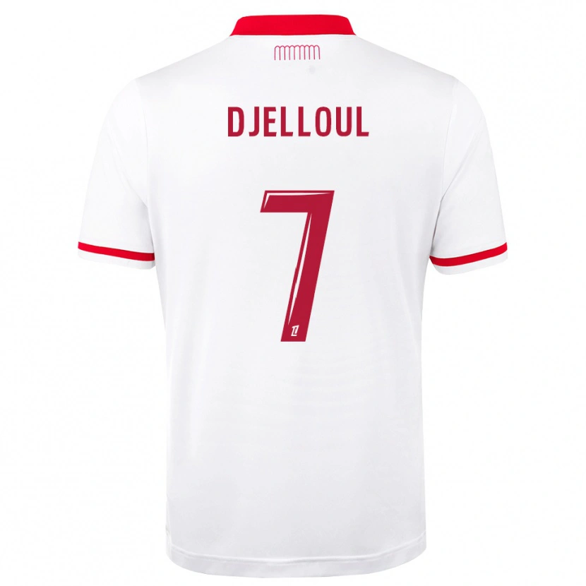 Danxen Børn Jassim Djelloul #7 Rød Hvid Hjemmebane Spillertrøjer 2026/27 Trøje T-Shirt
