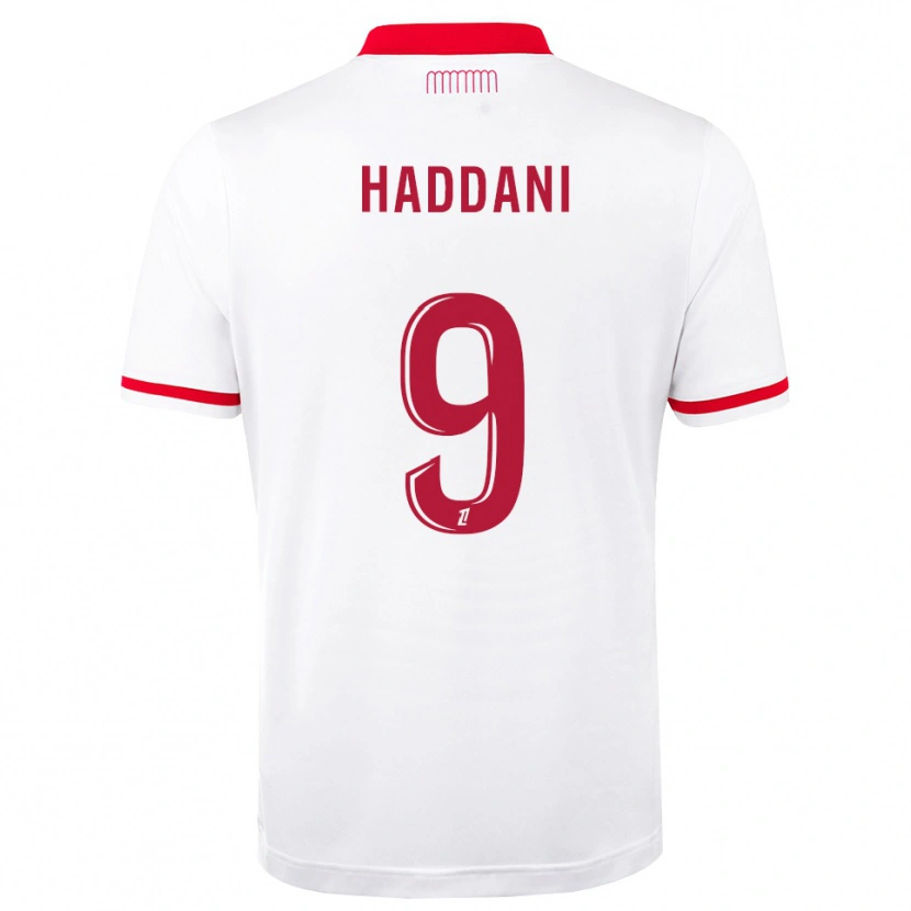 Danxen Børn Nahël Haddani #9 Rød Hvid Hjemmebane Spillertrøjer 2026/27 Trøje T-Shirt