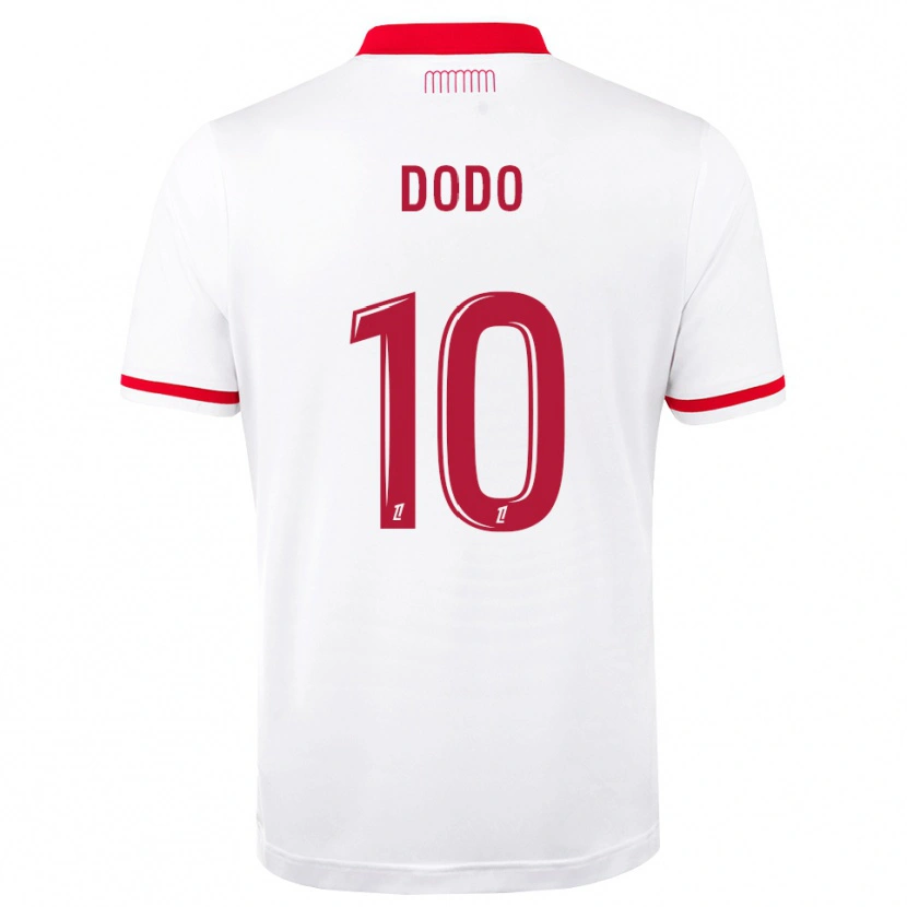 Danxen Børn Yannick Dodo #10 Rød Hvid Hjemmebane Spillertrøjer 2026/27 Trøje T-Shirt