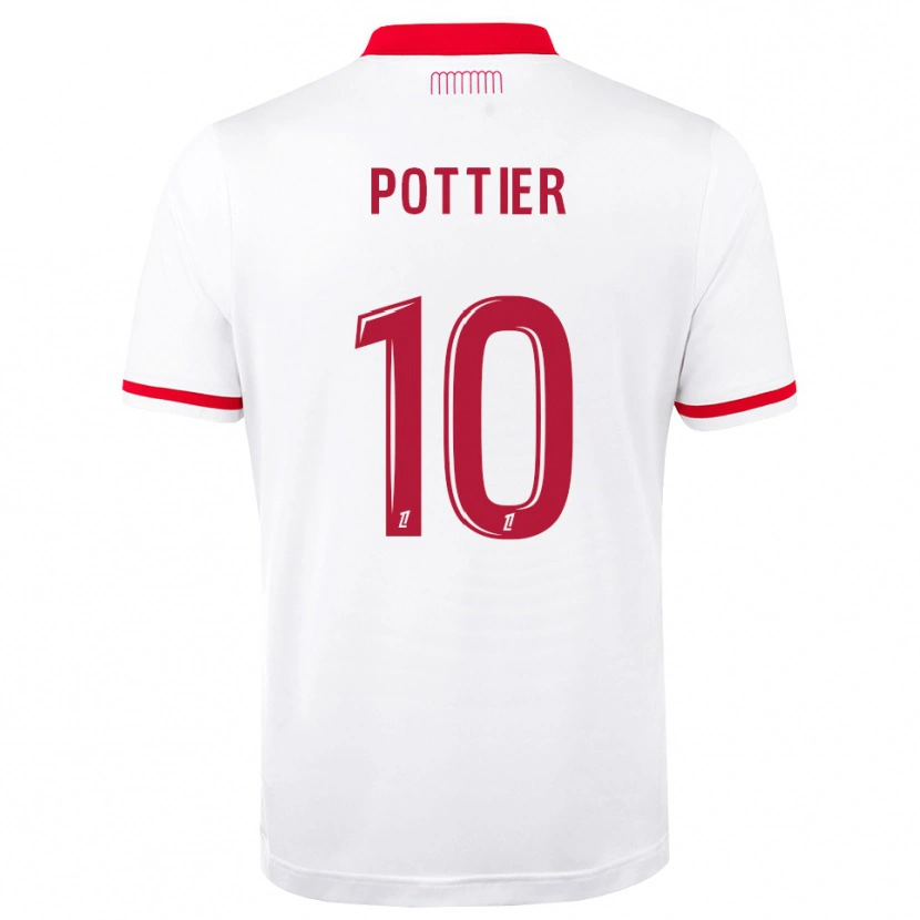 Danxen Børn Morgan Pottier #10 Rød Hvid Hjemmebane Spillertrøjer 2026/27 Trøje T-Shirt