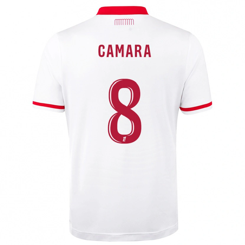 Danxen Børn Lamine Camara #8 Rød Hvid Hjemmebane Spillertrøjer 2026/27 Trøje T-Shirt