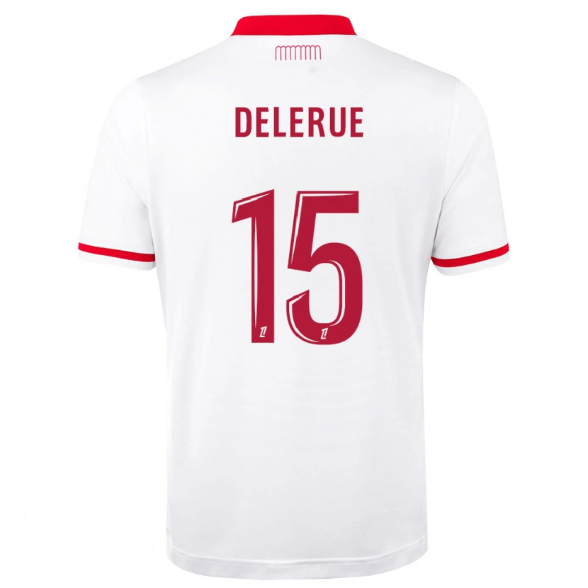 Danxen Børn Frank Delerue #15 Rød Hvid Hjemmebane Spillertrøjer 2026/27 Trøje T-Shirt