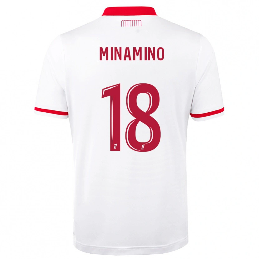 Danxen Børn Takumi Minamino #18 Rød Hvid Hjemmebane Spillertrøjer 2026/27 Trøje T-Shirt