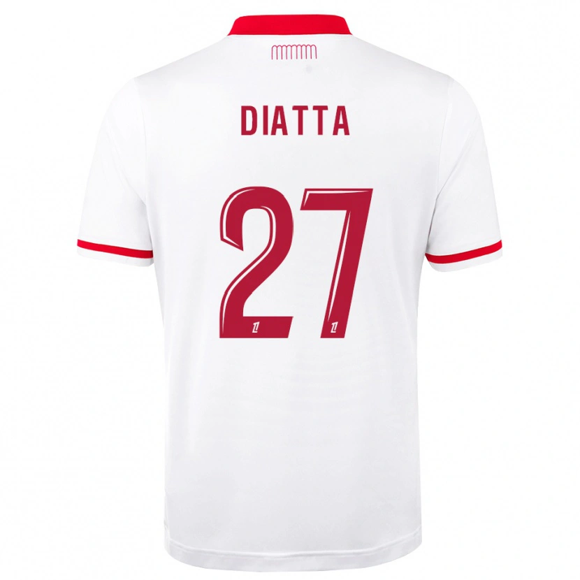 Danxen Børn Krépin Diatta #27 Rød Hvid Hjemmebane Spillertrøjer 2026/27 Trøje T-Shirt