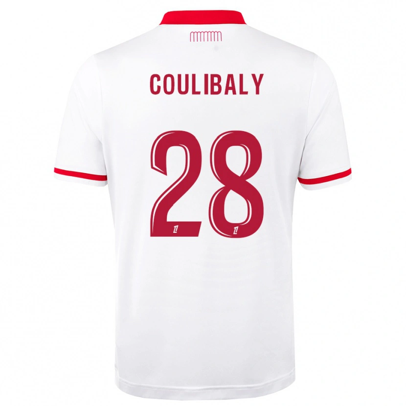 Danxen Børn Mamadou Coulibaly #28 Rød Hvid Hjemmebane Spillertrøjer 2026/27 Trøje T-Shirt