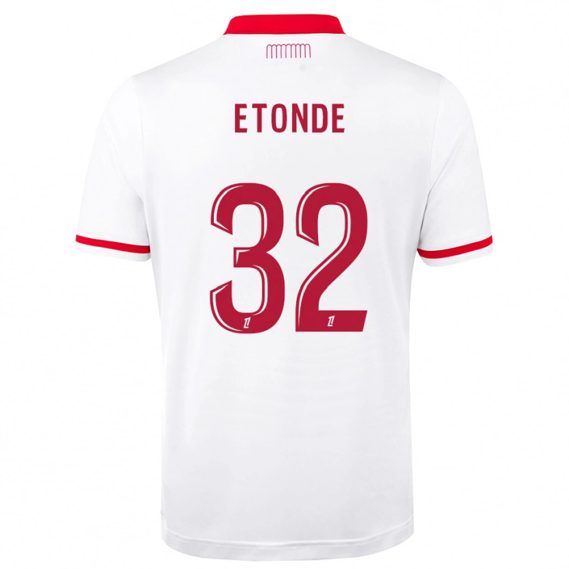Danxen Børn Romaric Etonde #32 Rød Hvid Hjemmebane Spillertrøjer 2026/27 Trøje T-Shirt