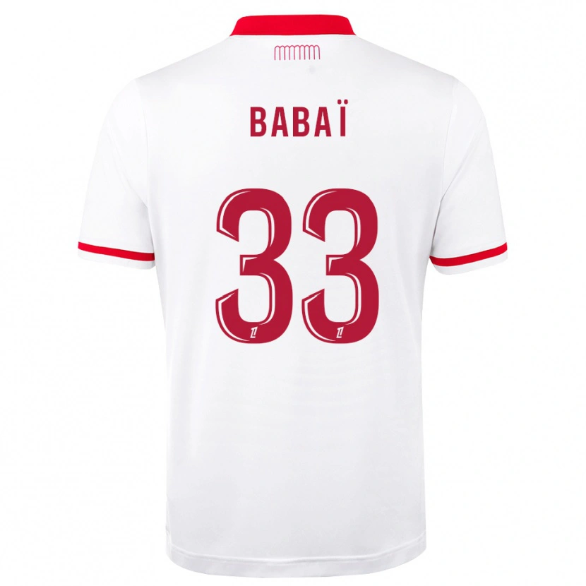 Danxen Børn Nazim Babaï #33 Rød Hvid Hjemmebane Spillertrøjer 2026/27 Trøje T-Shirt