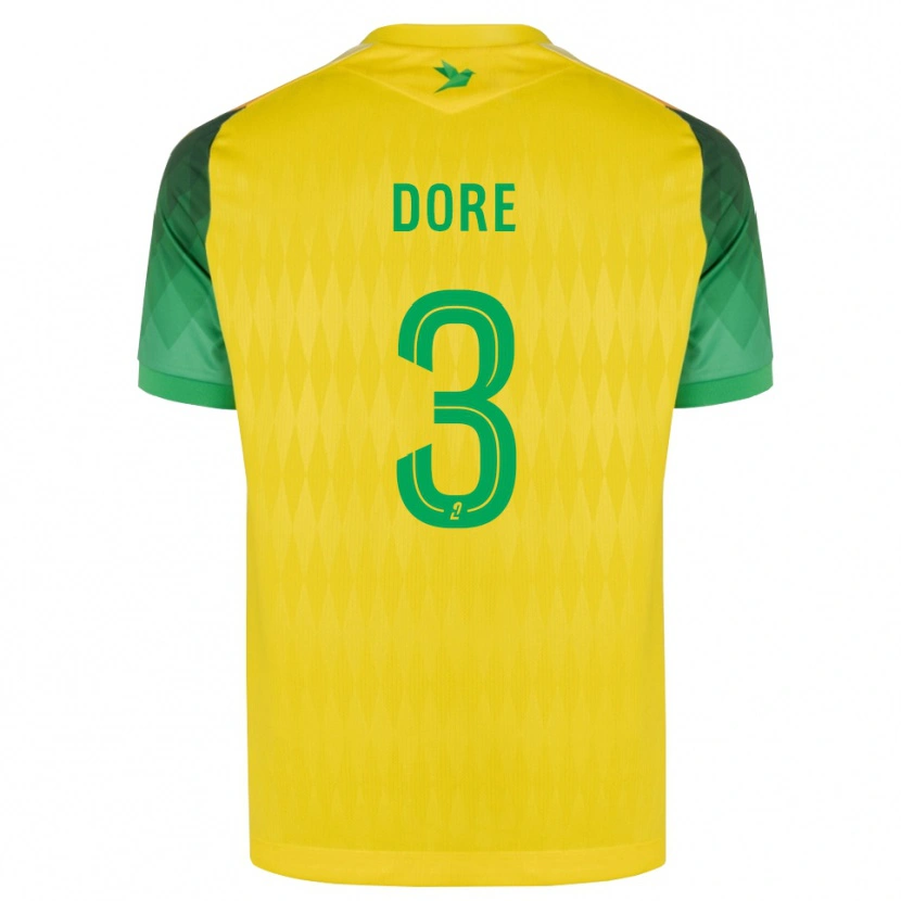Danxen Børn Louis Dore #3 Gul Grøn Rød Hjemmebane Spillertrøjer 2026/27 Trøje T-Shirt