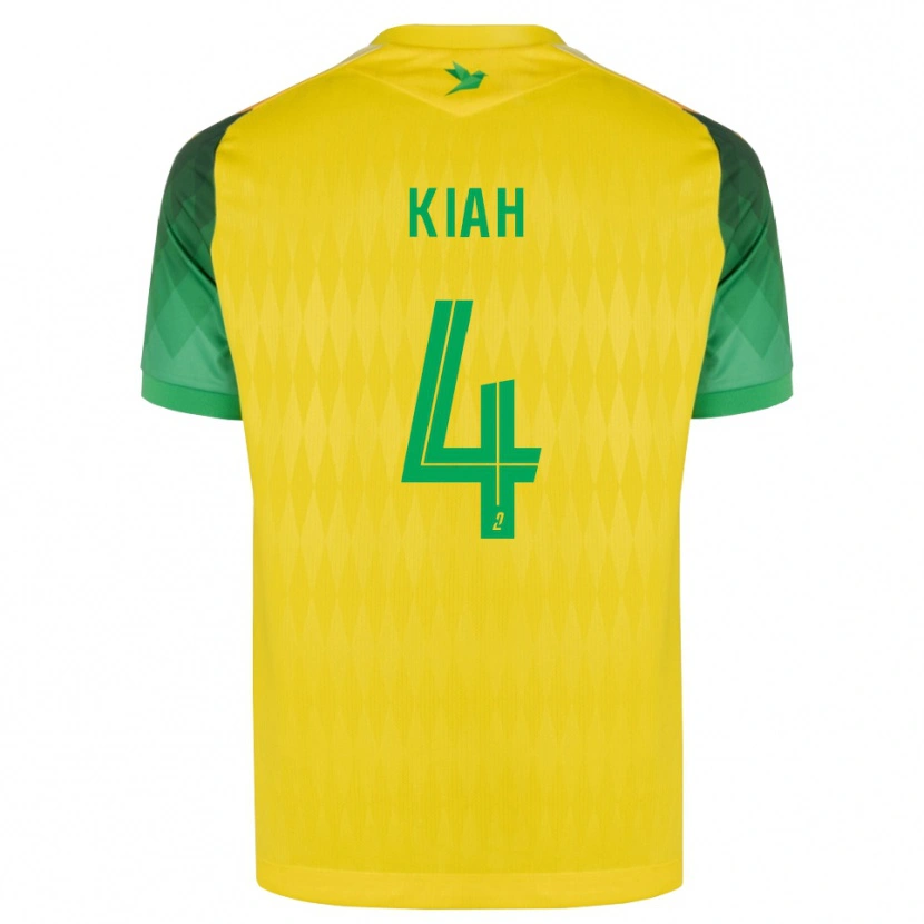 Danxen Børn Emmanuel Kiah #4 Gul Grøn Rød Hjemmebane Spillertrøjer 2026/27 Trøje T-Shirt