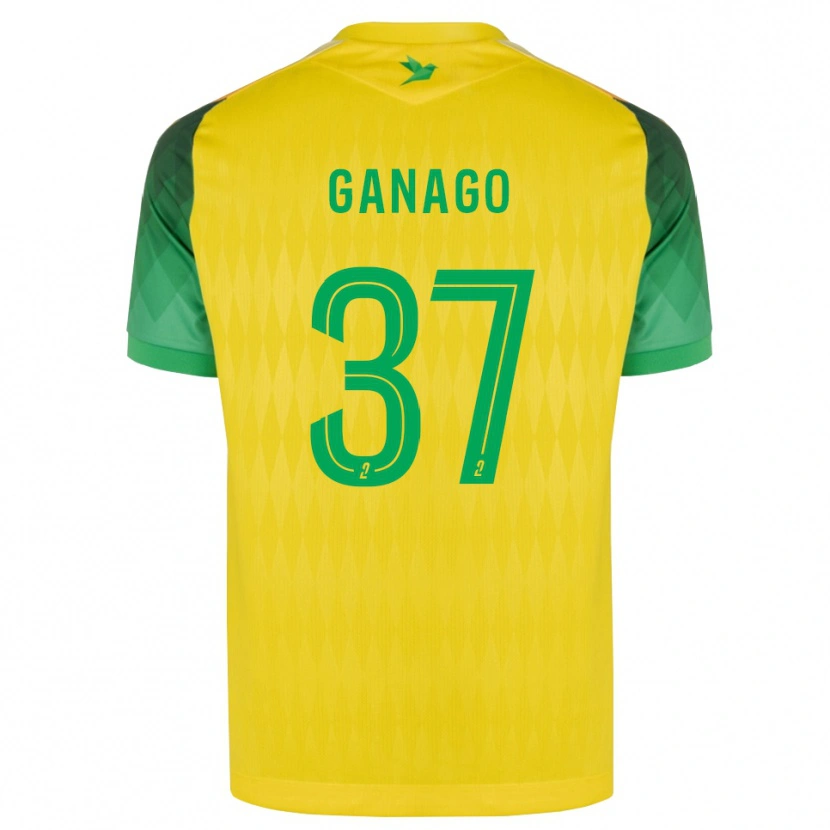 Danxen Børn Ignatius Ganago #37 Gul Grøn Rød Hjemmebane Spillertrøjer 2026/27 Trøje T-Shirt