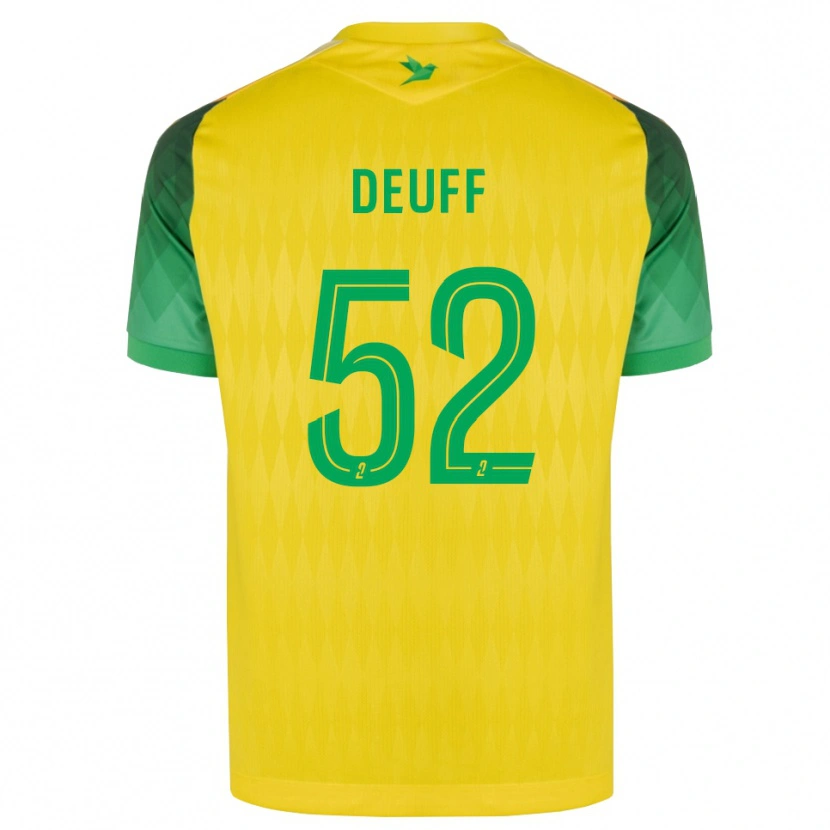 Danxen Børn Bahmed Deuff #52 Gul Grøn Rød Hjemmebane Spillertrøjer 2026/27 Trøje T-Shirt