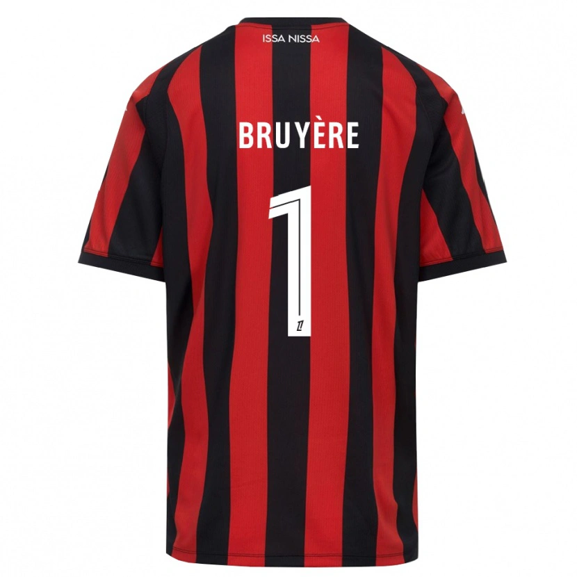 Danxen Børn Théo Bruyère #1 Rød Sort Hvid Hjemmebane Spillertrøjer 2026/27 Trøje T-Shirt