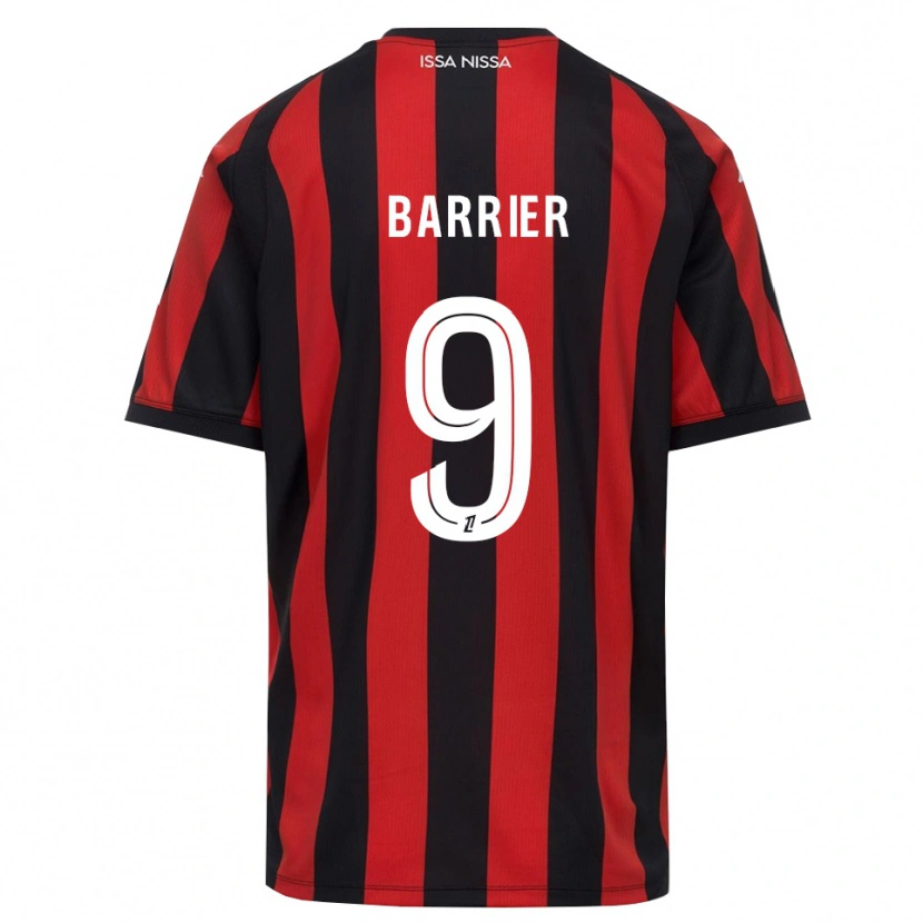 Danxen Børn Inès Barrier #9 Rød Sort Hvid Hjemmebane Spillertrøjer 2026/27 Trøje T-Shirt