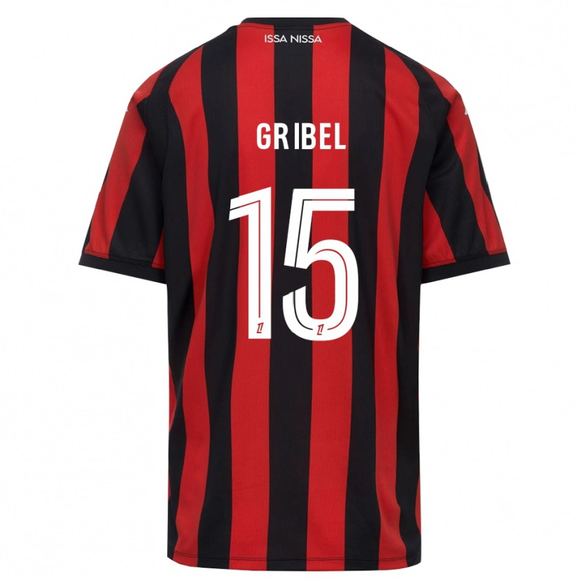 Danxen Børn Naomie Gribel #15 Rød Sort Hvid Hjemmebane Spillertrøjer 2026/27 Trøje T-Shirt